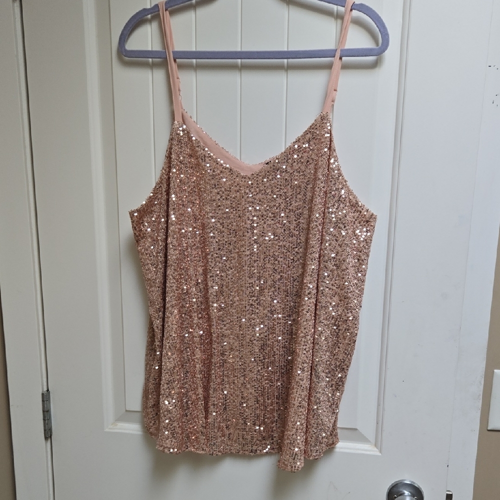 torrid Rose Gold Sequin Camisole